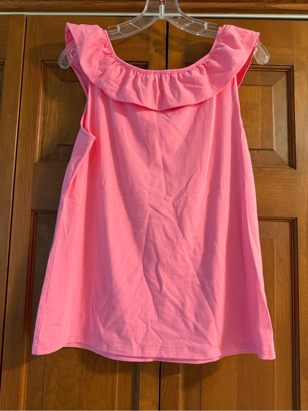 Talbots Pink Ruffle Neck Tank Top - Picture 4 of 4